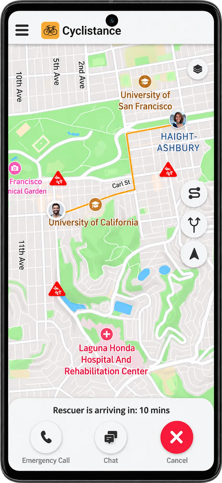 Cyclistance app